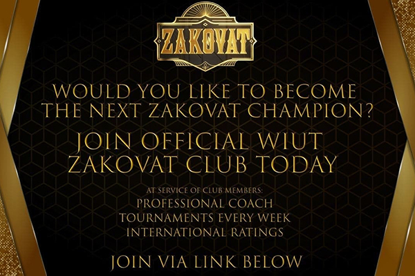 Would you like to become the next сhampion of “ZAKOVAT”?